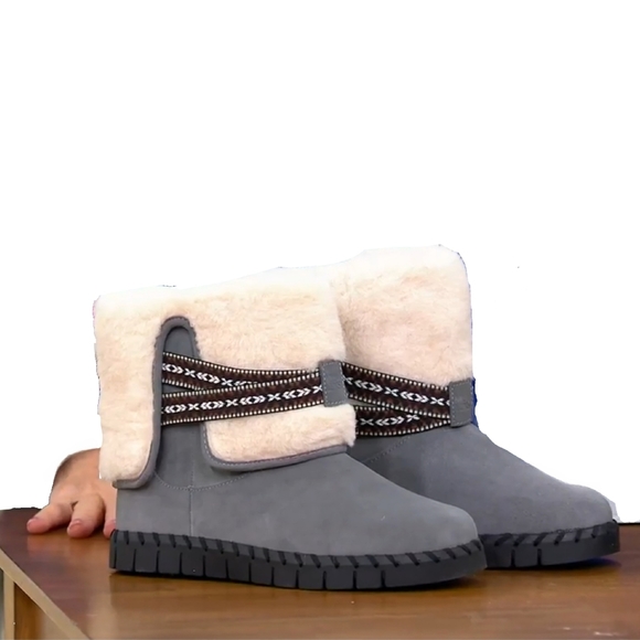 .MUK LUKS Women's Water Repellent Suede Flexi Montauk Boots Sz 9 NIB - Picture 9 of 10